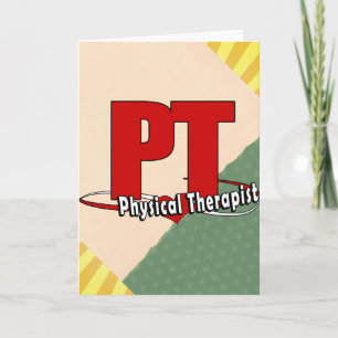 PT LOGO BIG RED Physiotherapeut Feiertagskarte