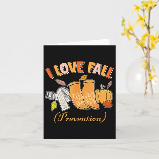 Pt Nurse Fall I Liebe Fall Prävention Fall Physisc Karte (Gelbe Blume)