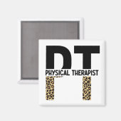 PT Physiotherapeut Cheetah Print PT Grad Geschenke Magnet (Vorderseite/Rückseite)