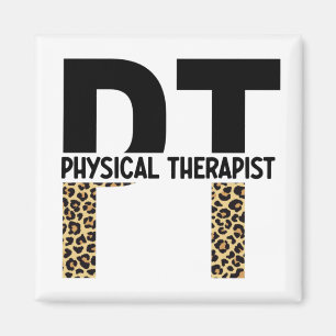 PT Physiotherapeut Cheetah Print PT Grad Geschenke Magnet