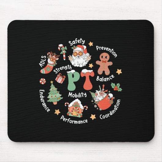Pt Physiotherapie Santa Squad Weihnachten Physioth Mousepad (Vorne)