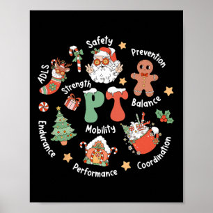 Pt Physiotherapie Santa Squad Weihnachten Physioth Poster