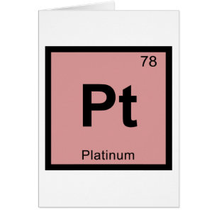 Pt - Platin Chemie Periodensystem Symbol