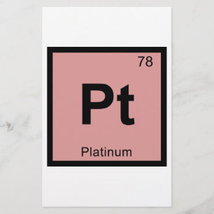 Pt - Platin Chemie Periodensystem Symbol