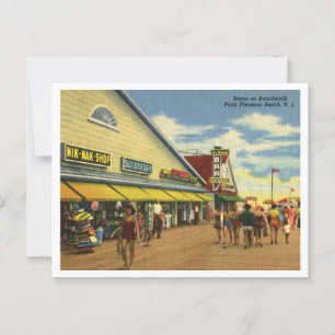 Pt Pleasant Beach Boardwalk in den 50er Jahren Postkarte