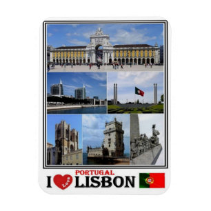 PT Portugal - Lissabon - I Liebe Mosaik - Magnet