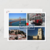PT Portugal - Lissabon - Postkarte (Vorne/Hinten)