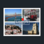 PT Portugal - Lissabon - Postkarte<br><div class="desc">Reisen und PostCard Hier ist die Erinnerung an Ihren Urlaub in Portugal. Dieses Bild enthält eine Darstellung der folgenden Orte: Lissabon - The 25 Abril Bridge - Tram - Sao Jorge Castle - Belem Tower . Beeindrucken Sie Freunde und Familie mit einzigartigen Souvenirs von der großen Reise. Probier uns!</div>