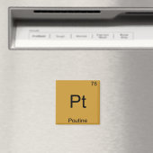 Pt - Poutine Funny Chemistry Element Symbol T-Shir Magnet (In Situ (Geschirrspüler))