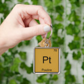 Pt - Poutine Funny Chemistry Element Symbol Tee Schlüsselanhänger (Hand)