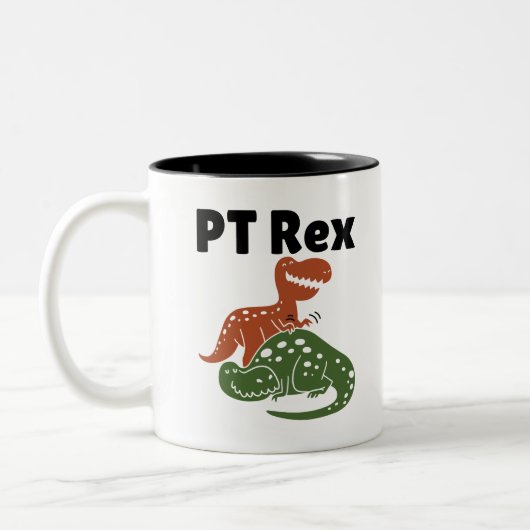 PT Rex Physiotherapeut Zweifarbige Tasse (Links)