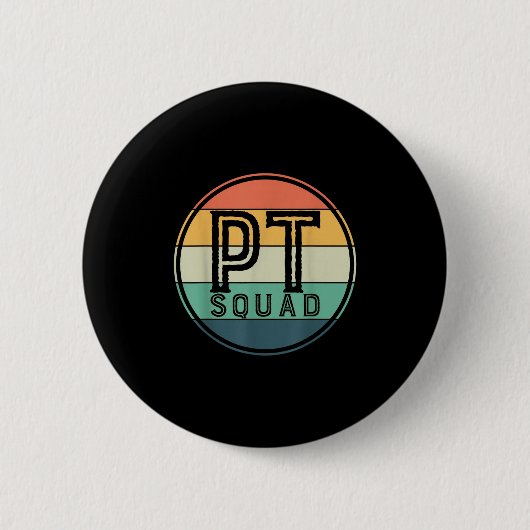 Pt Squad Retro Physical Therapy Button (Vorderseite)