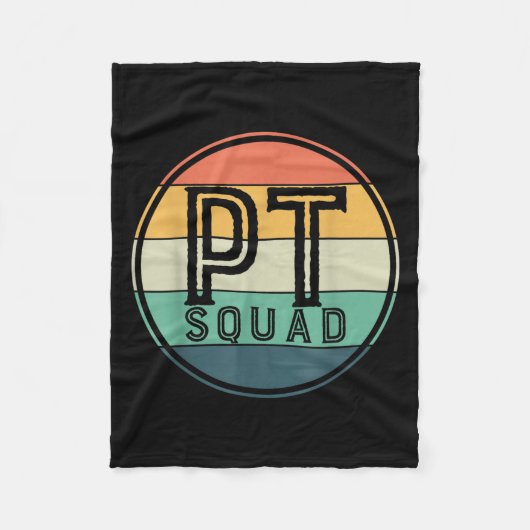 Pt Squad Retro Physiotherapie  Fleecedecke (Vorderseite)