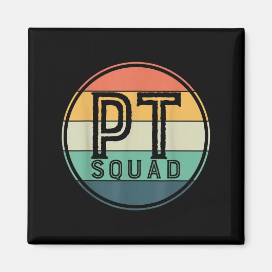 Pt Squad Retro Physiotherapie  Magnet (Vorne)