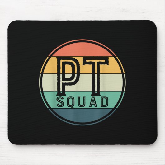 Pt Squad Retro Physiotherapie Mousepad (Vorne)