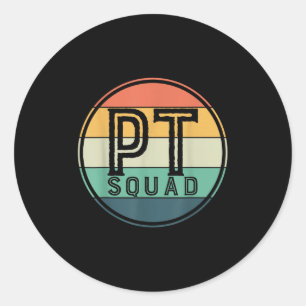 Pt Squad Retro Physiotherapie Runder Aufkleber