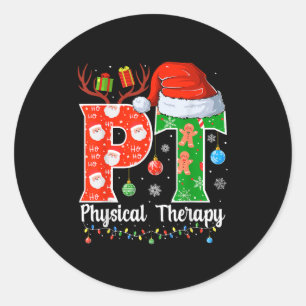 Pt Weihnachten Physiotherapie Weihnachten Pt Xmas Runder Aufkleber