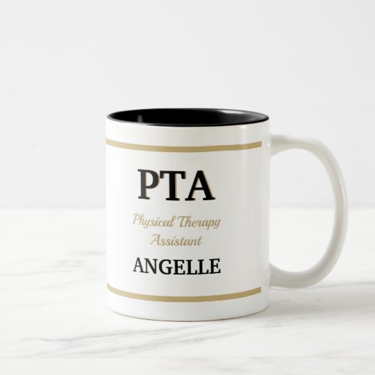 PTA (Assistant für Physikalische Therapie) Zweifarbige Tasse (Rechts)