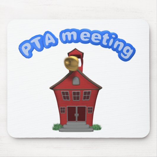 PTA Meeting School Gebäude Parteichin Lehrer Assoc Mousepad (Vorne)