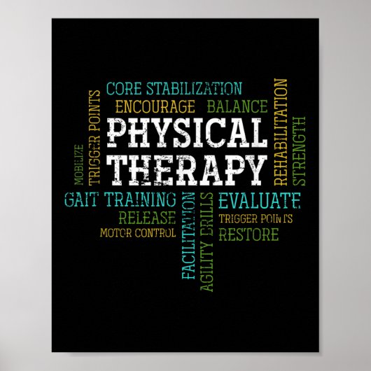 Pta Physical Motivational Therapy Gift Physical Th Poster (Vorne)