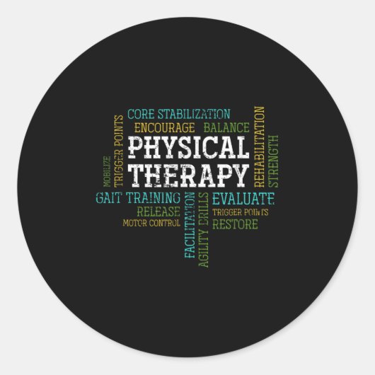 Pta Physical Motivational Therapy Gift Physical Th Runder Aufkleber (Vorderseite)