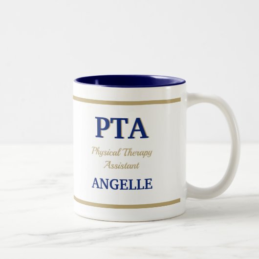 PTA (Physical Therapy Assistant) Zwei-Tonen-Kaffee Zweifarbige Tasse (Rechts)