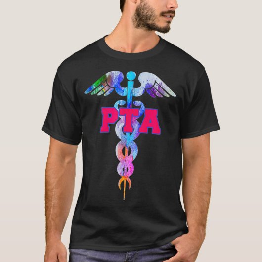 PTA Physiotherapeut Assistant Caduceus Novelty T-Shirt (Vorderseite)