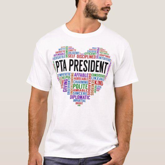 Pta President Heart T-Shirt (Vorderseite)