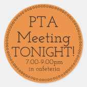 PTA Sitzung Heute Abend Stickers (Vorderseite)