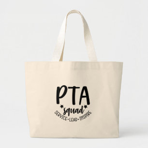 PTA Squad Tote Bag für Freiwillige PTA Mama PTA Va Jumbo Stoffbeutel