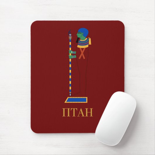 PTAH ÄGYPTISCHE GOTT-MÄUSEmatte Mousepad (Mit Mouse)