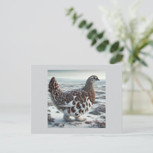 Ptarmigan Chicken Feiertagspostkarte (Stehend Vorderseite)