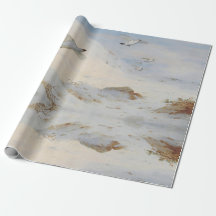 Ptarmigan stürzt im Winter ab und fliegt über den 