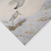 Ptarmigan stürzt im Winter ab und fliegt über den Seidenpapier (Ausschnitt)