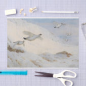 Ptarmigan stürzt im Winter ab und fliegt über den Seidenpapier (Handwerk)