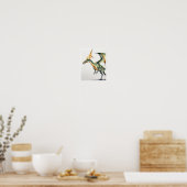 Pteranodon Dinosaur Watercolor WallArt HomeDecor Poster (Küche)