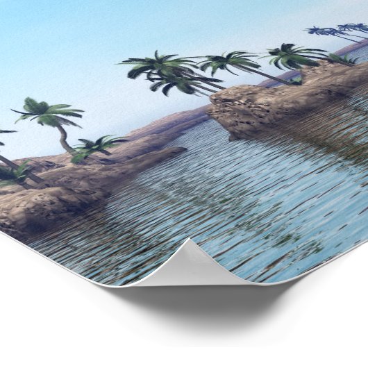 Pteranodon-Dinosaurier fliegen - 3D-Darstellung Poster (Ecke)