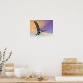 Pteranodon Dinosaurier Fliegen - 3D rendern Poster (Küche)