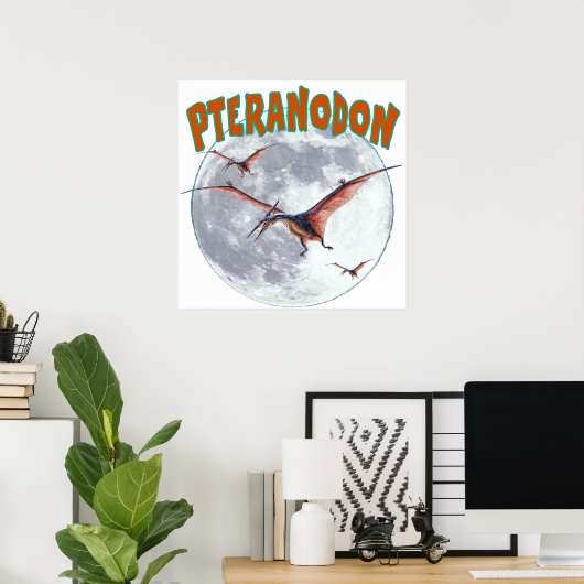 Pteranodon-Dinosaurier Poster (Heimbüro)