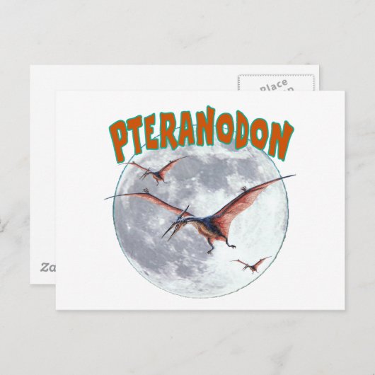 Pteranodon-Dinosaurier Postkarte (Vorne/Hinten)