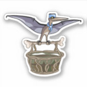 Pteranodon trägt einen Korb Aufkleber (Vorderseite)