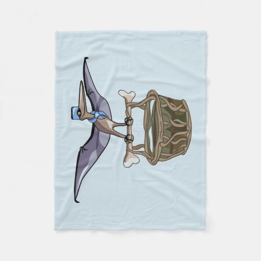 Pteranodon trägt einen Korb Fleecedecke (Vorderseite)