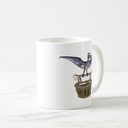 Pteranodon trägt einen Korb Kaffeetasse (VorderseiteRechts)