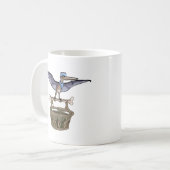 Pteranodon trägt einen Korb Kaffeetasse (Vorderseite Links)