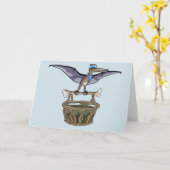 Pteranodon trägt einen Korb Karte (Gelbe Blume)
