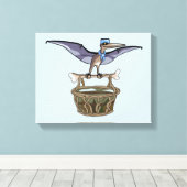 Pteranodon trägt einen Korb Leinwanddruck (Insitu (Holzboden))