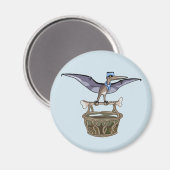 Pteranodon trägt einen Korb Magnet (Vorderseite/Rückseite)