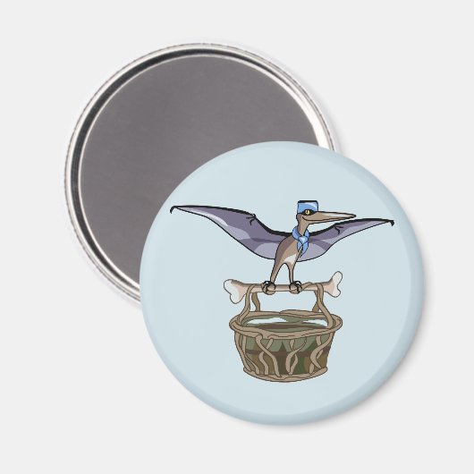 Pteranodon trägt einen Korb Magnet (Vorderseite/Rückseite)