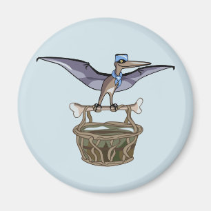 Pteranodon trägt einen Korb Magnet
