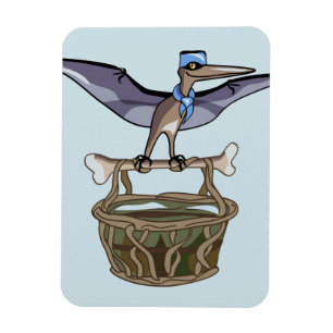 Pteranodon trägt einen Korb Magnet